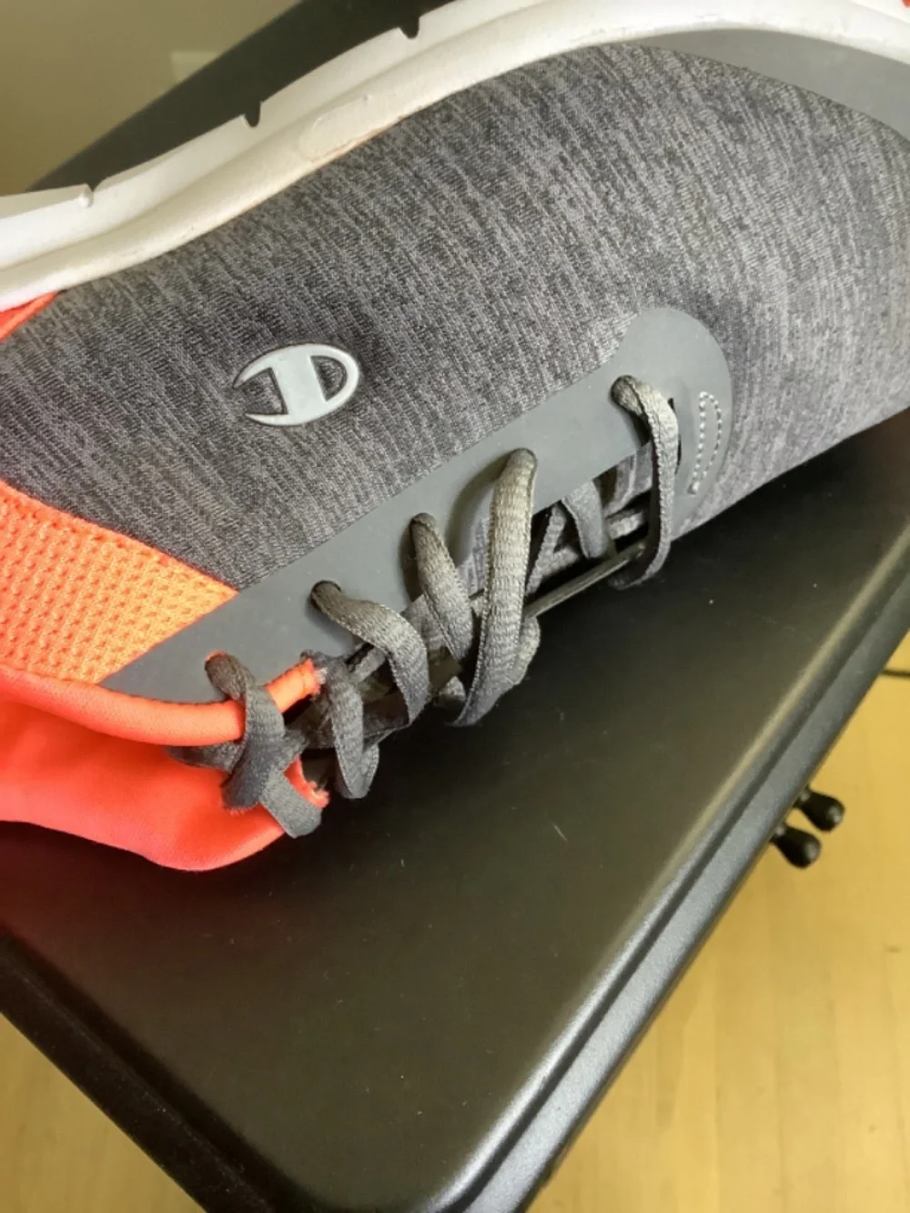 Champion Charcoal and Bright Coral fabric Tennis shoes